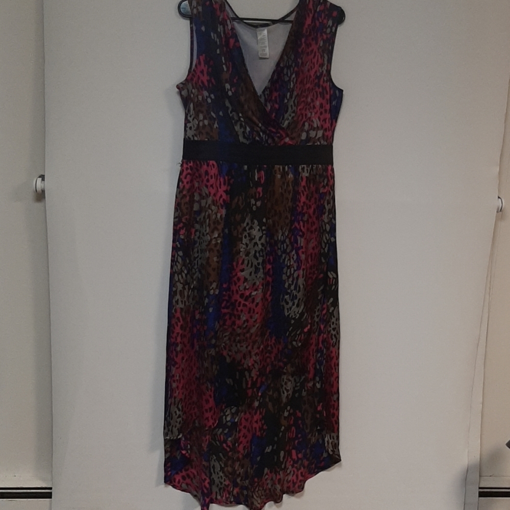 V neckline High Low Dress
